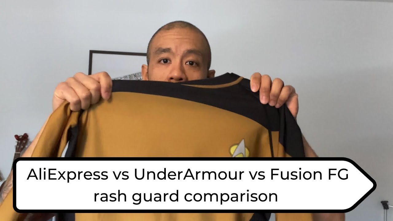 AliExpress vs Under Armour vs Fusion FG rash guard comparison