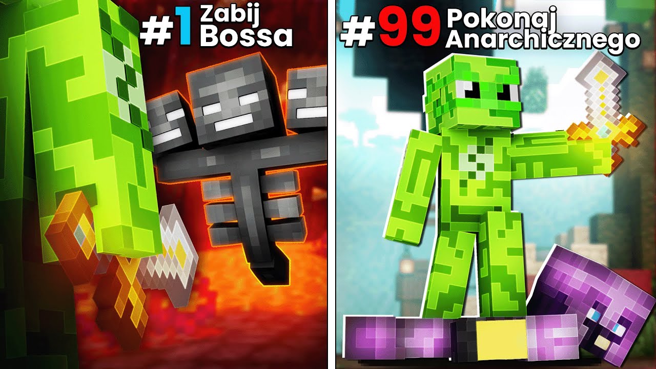 Wykonałem 5 NAJCIĘŻSZYCH WYZWAŃ w MINECRAFT (na anarchii)