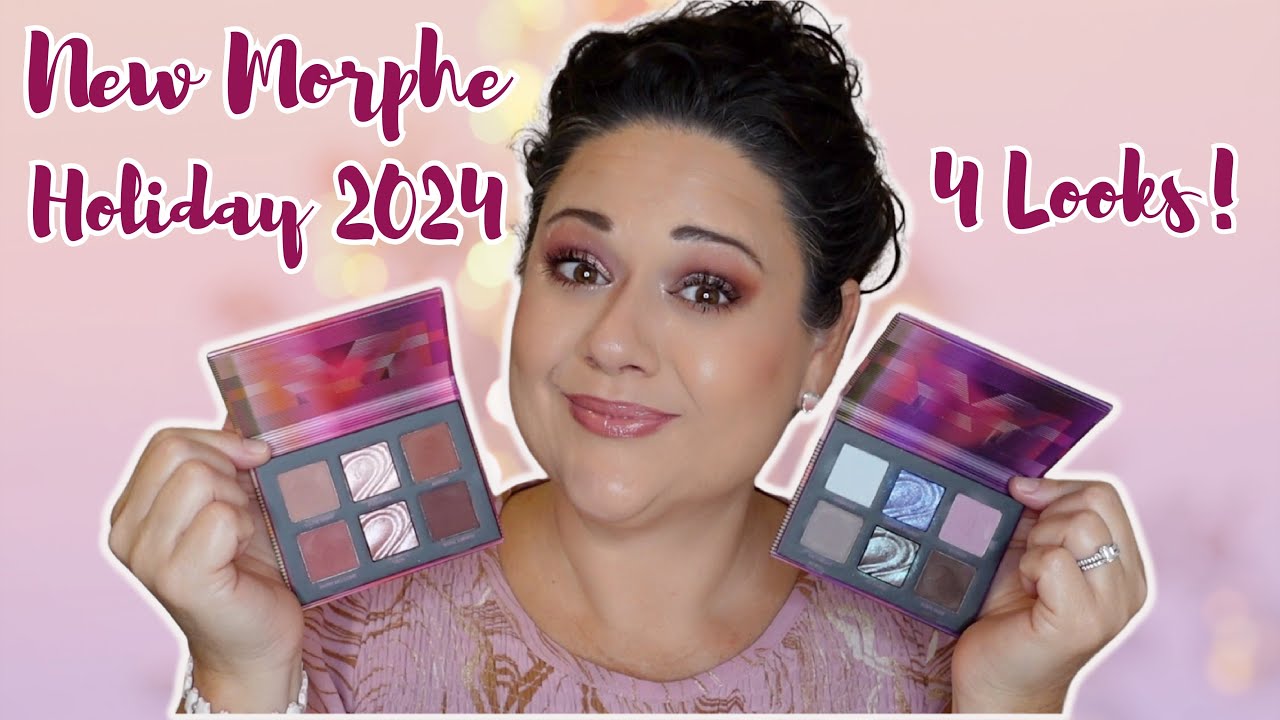 *NEW* Morphe Holiday 2024 Crowd Pleaser & Party Crasher Palettes Swatches, 4 Looks, First Impression