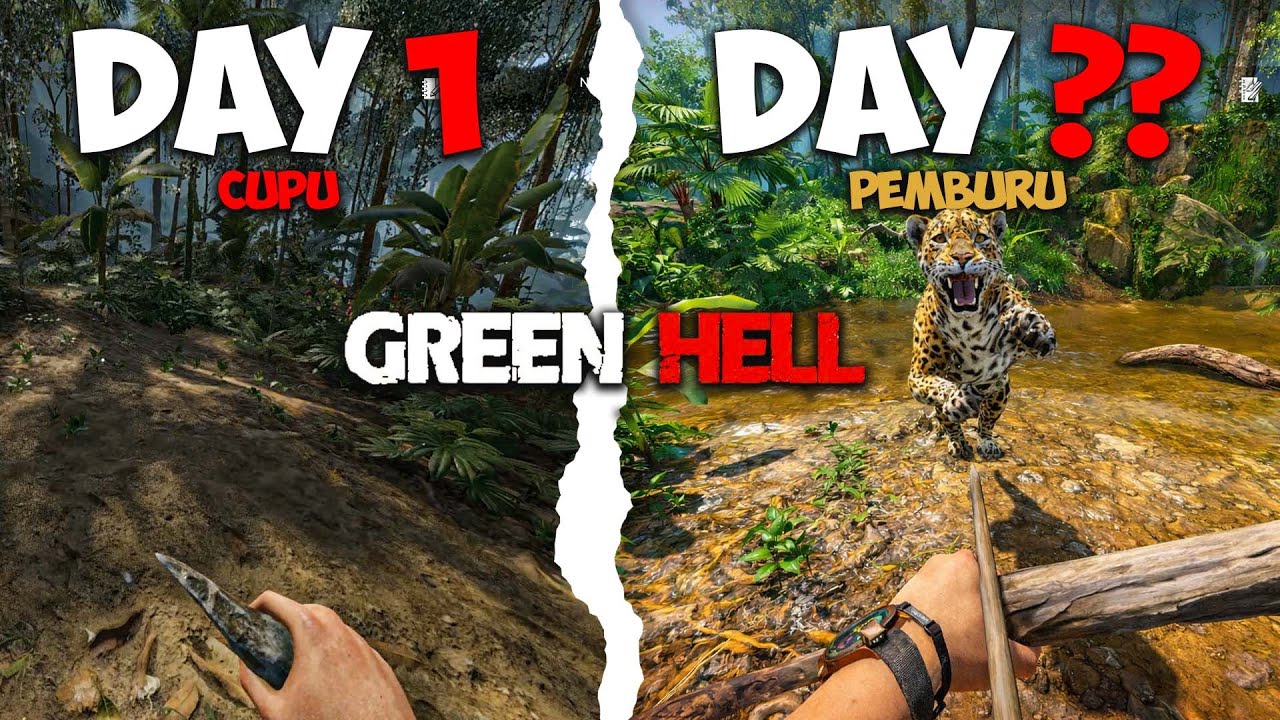 TERDAMPAR DI HUTAN AMAZON! BERAWAL DARI CUPU MENJADI PEMBURU!!! -GREEN HELL