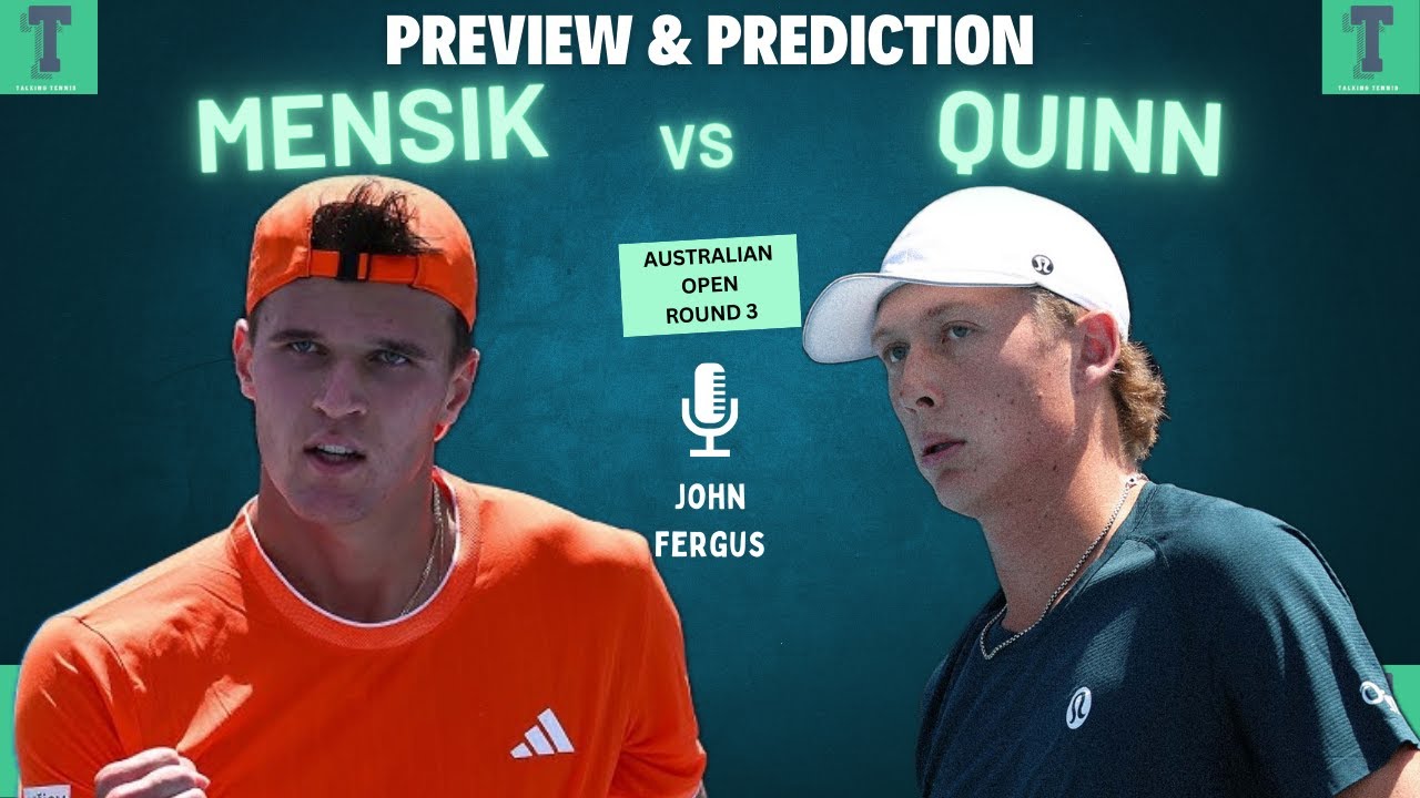 Jakub Mensik vs Ethan Quinn | Australian Open 2026 Round 3 | Preview and Prediction