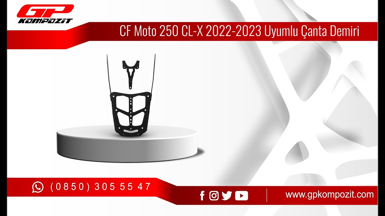GP Kompozit CF Moto 250 CL-X Çanta Demiri Montajı