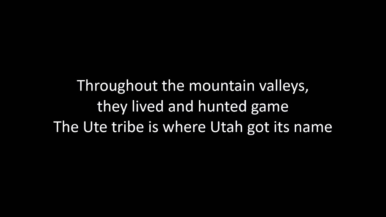 Indian Tribes of Utah Lyrics