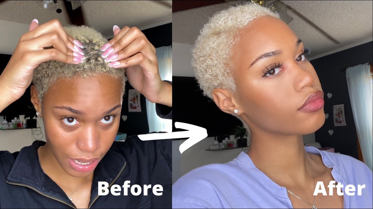 How I Bleach and Tone my Short TWA at home!!