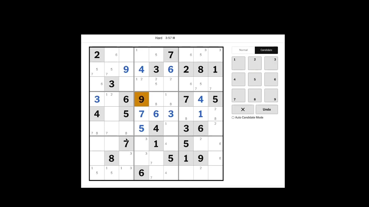 The New York Times Hard Sudoku - March 6th 2026 (Solution/Walkthrough)