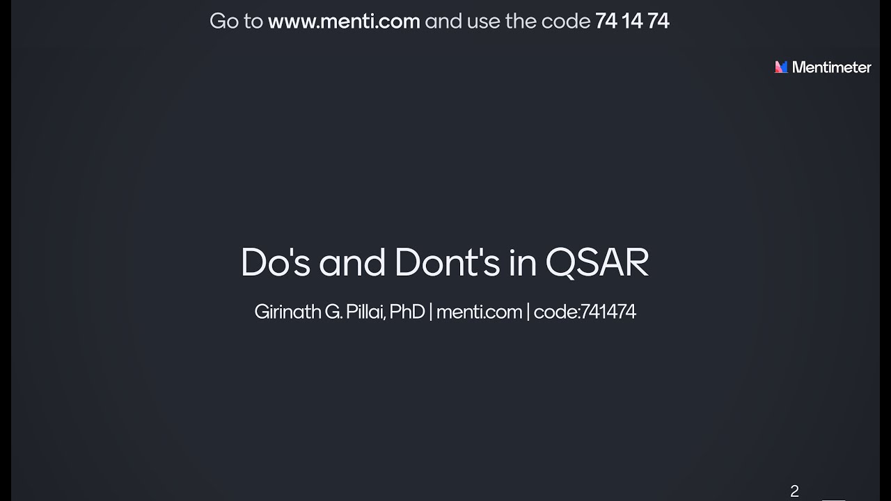 How to perform QSAR : Introduction Lecture