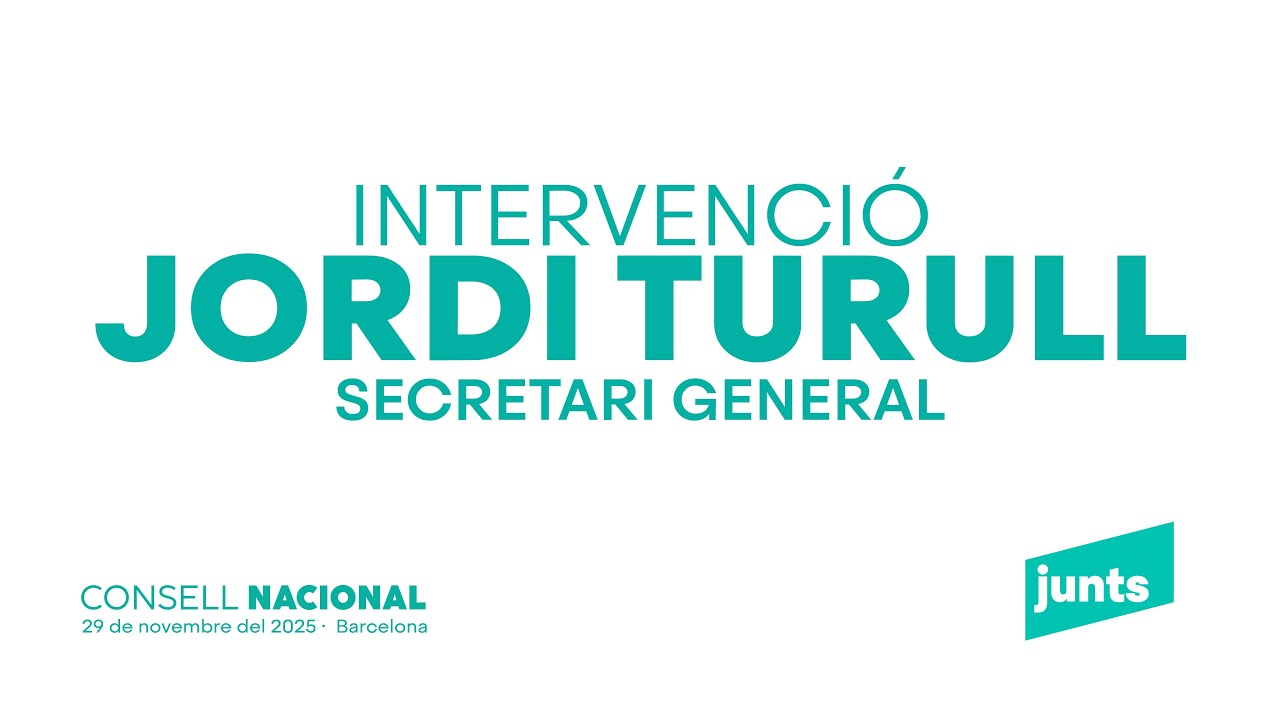Consell Nacional - Intervenció Secretari General Jordi Turull - 29.11.2025
