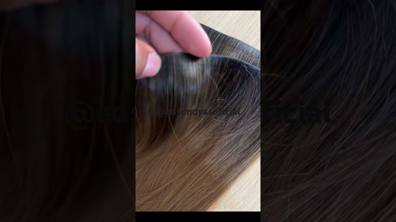 Como Fazer  mega hair de fita adesiva Hairskinny feito  com cola emborrachada l&iacute;quida !