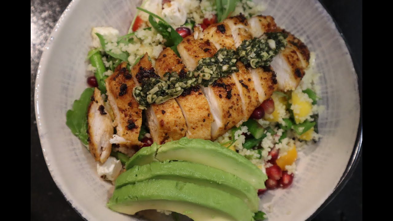FRUITIGE KIP COUSCOUS SALADE/FRUITY CHICKEN COUSCOUS SALAD/RECIPE/RECEPT/IKRAME.BOUU