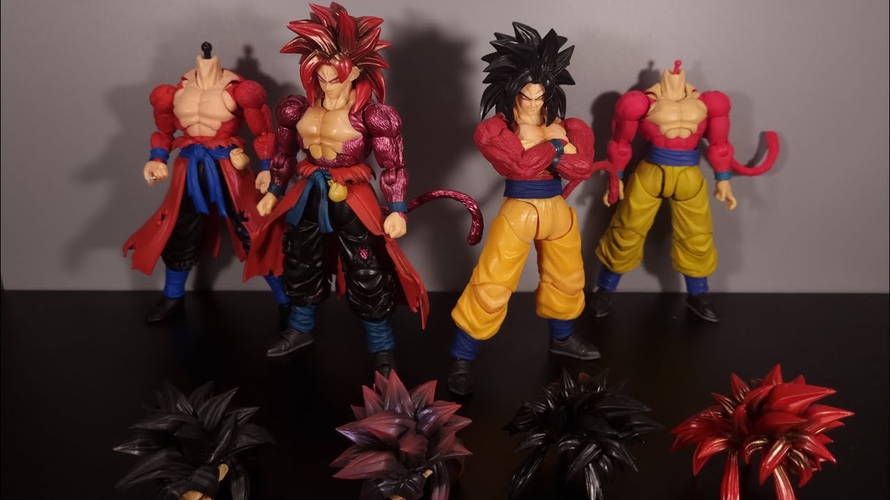Black Hole Toys Super Saiyan 4 SSJ4 Xeno / GT Goku Comparisons and Headswaps! (and rant)