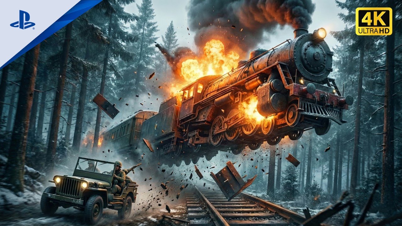 STOPPING THE ARMORED TRAIN! 🚂💥 COD WWII: S.O.E. [4K 60FPS HDR]