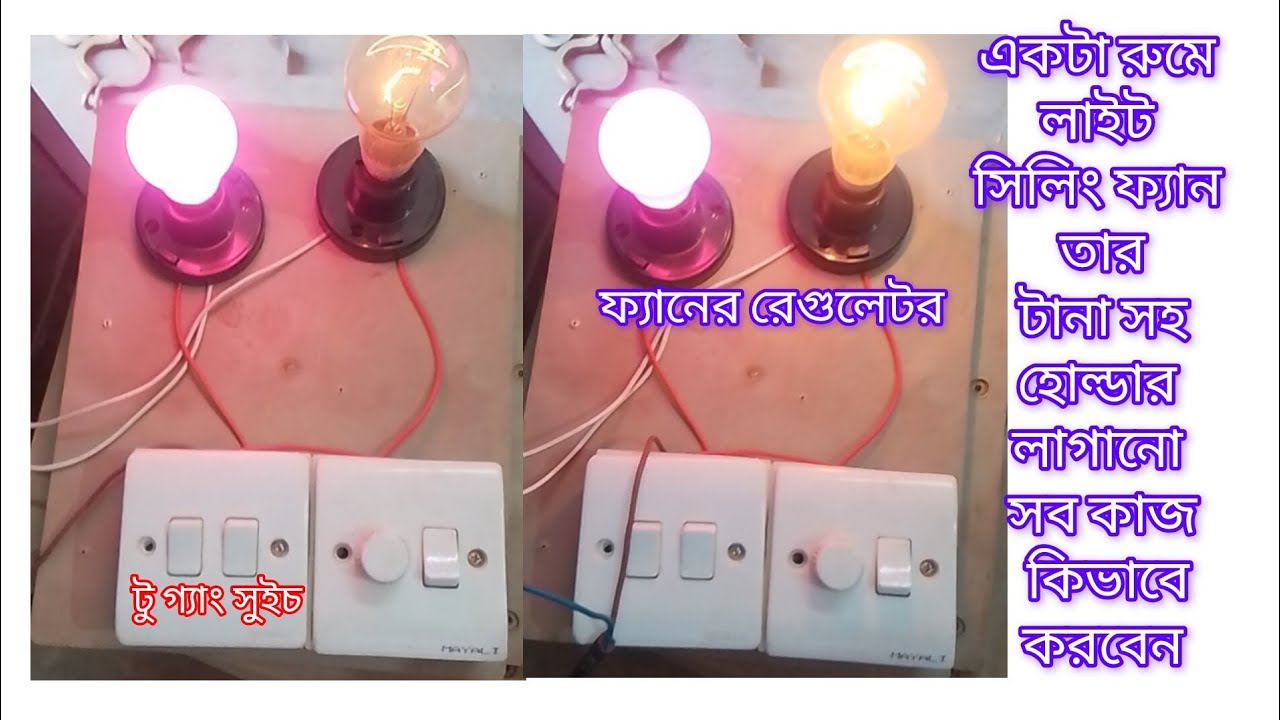 একটা রুমে লাইট প্যান্ট রেগুলেটর কিভাবে লাগাবেন তারটা না শুধু ফুল কাজ করা 