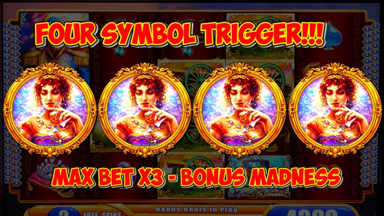 🎲FOUR SYMBOL MAX BET BONUS HUGE WIN on WMS Classic Slot Machine!  MAX BET Live Play - MASSIVE FRENZY