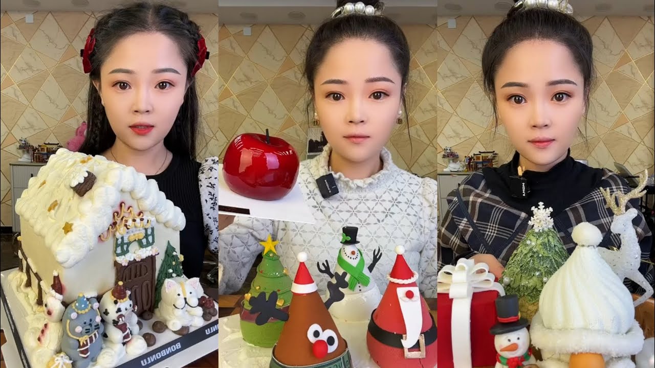 CHINESE MUKBANG SWEET FOOD (CAKE)@Xiao Yu Mukbang @Bingxin666 Mukbang EATING SHOW