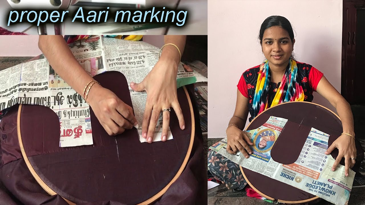 Aari work blouse marking video tamil