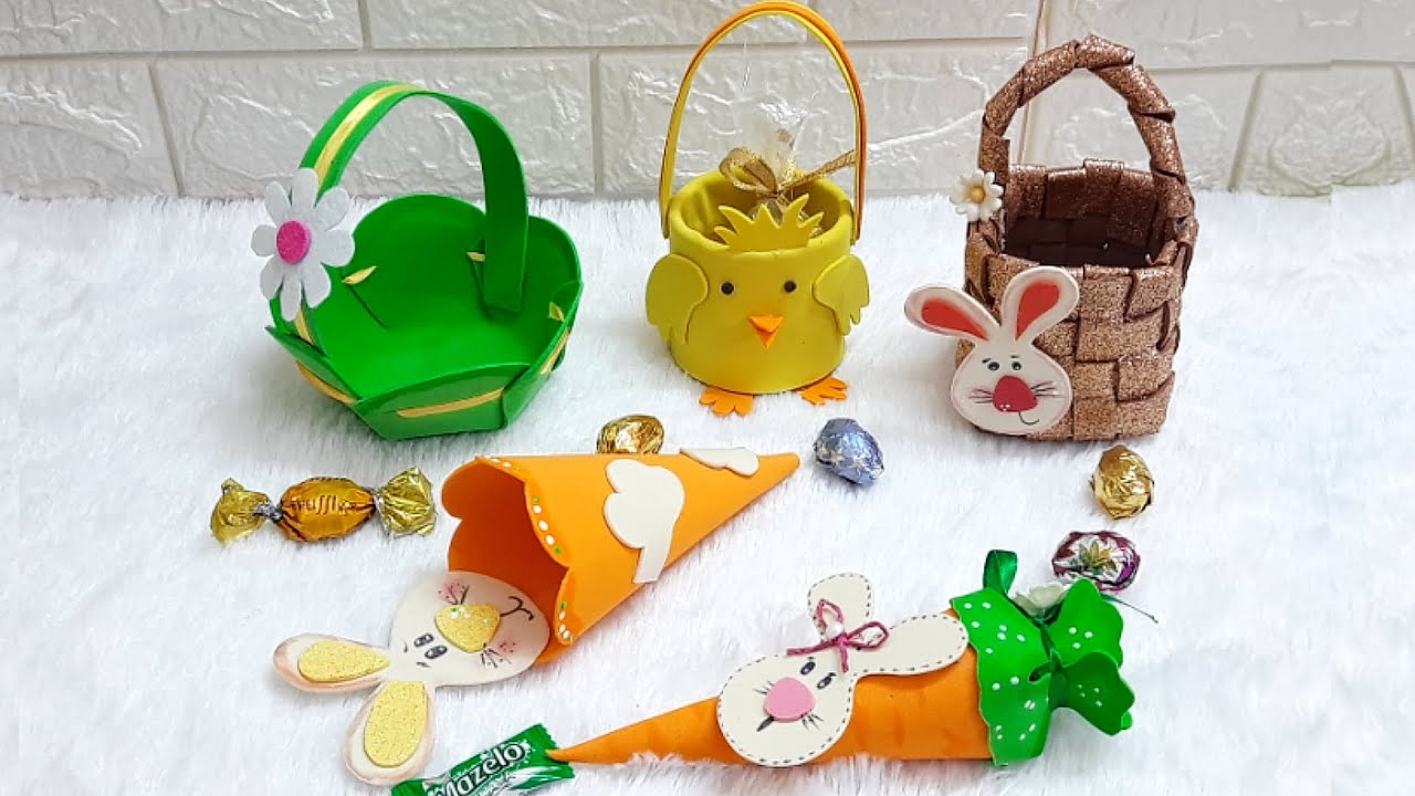 5 Easy Easter Basket Gift idea step by step at home |DIY Low budget Easter/spring décor idea