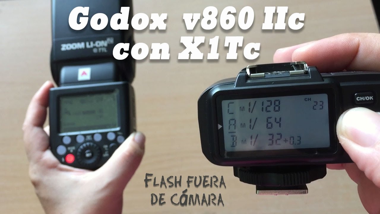 Zoom R2 (👉Godox v860 iic) y su transmisor R2 (👉Godox X1Tc) Flash fuera de cámara