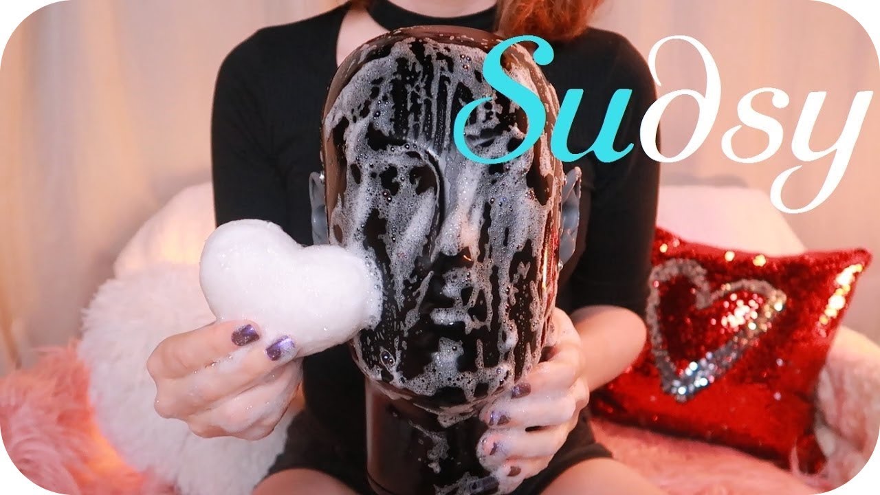 ASMR 🛀 Sudsy Face Cleaning + Soapy Ear Massage + Konjac Sponge For Relaxation (no talking)