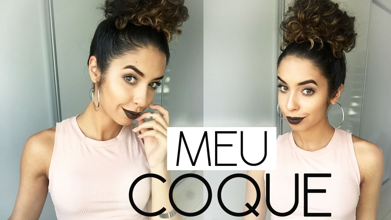 Como fazer coque volumoso em cabelo cacheado?!