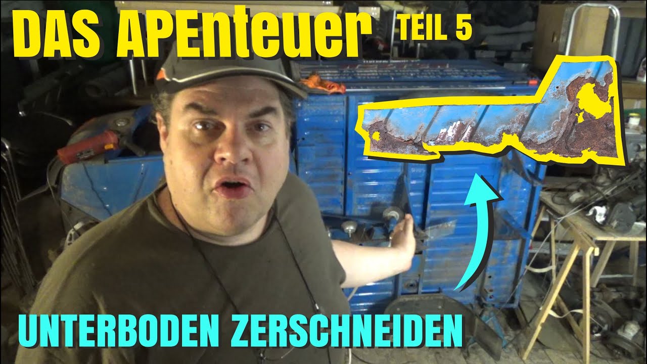 Große Rostprobleme APE 50 | Durchrostungen rausschneiden | Unterboden mit Fertan [ ROSTRETTUNG ]