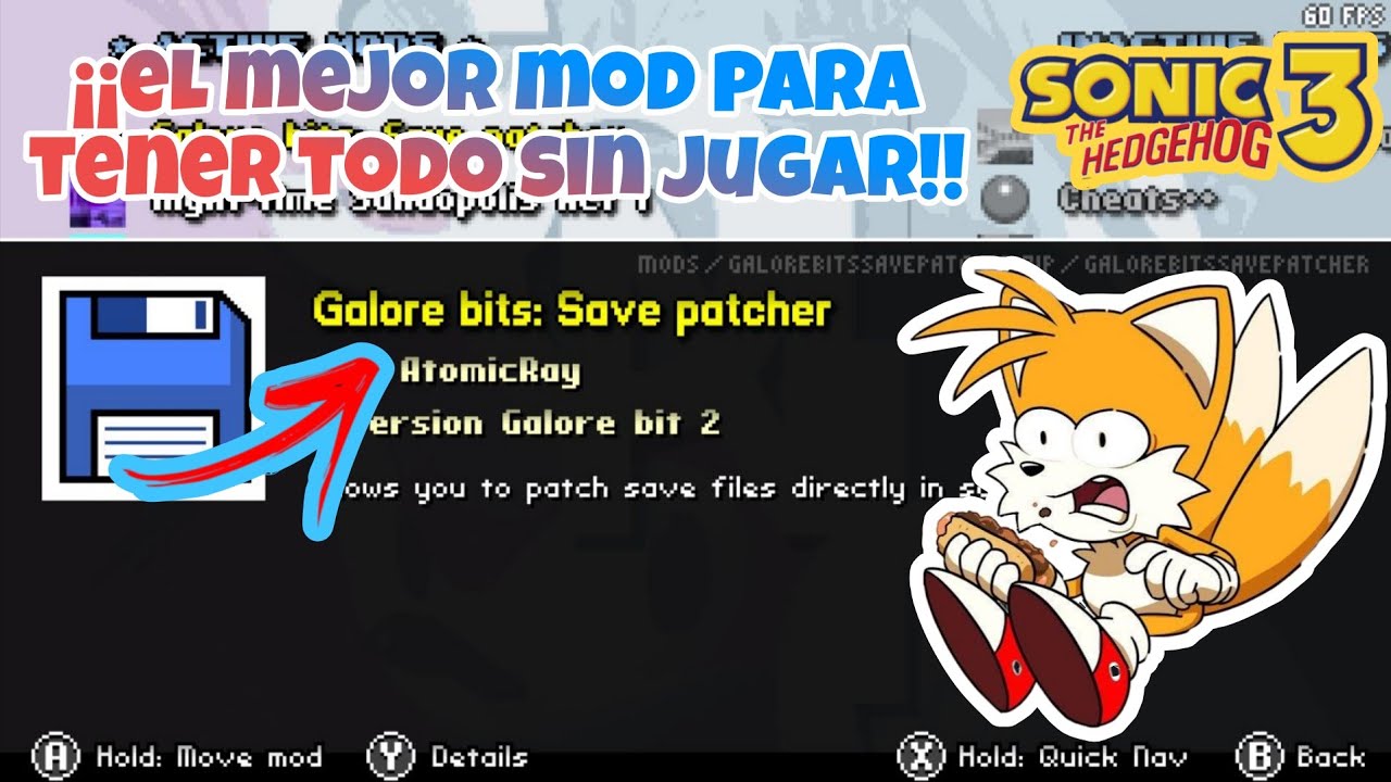 (Galore Bits: модификация Save Patcher) Sonic 3 A.I.R iOS