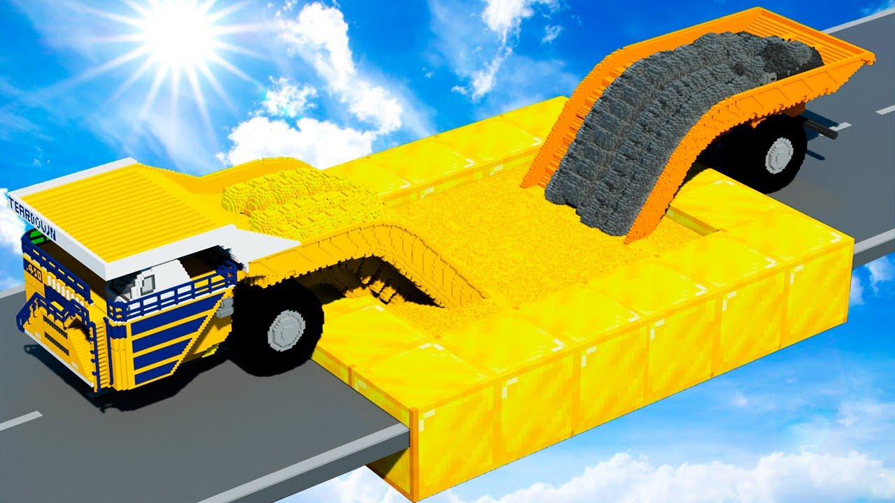 LONG CARS vs MINECRAFT PORTAL | Teardown