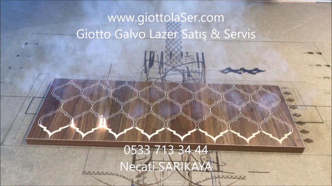 Galvo lazer ahşap yakma kesim işleme mobilya makinası www.giottolaser.com