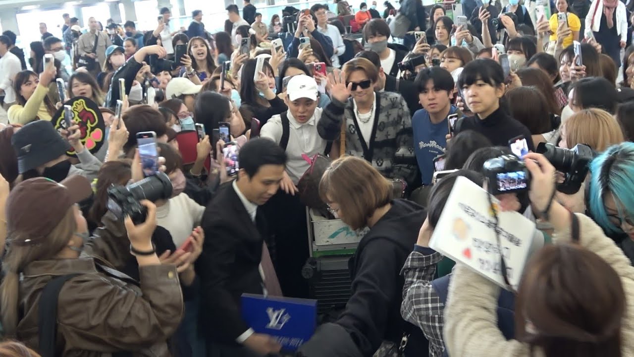 Number_i 平野紫耀 Sho Hirano (ひらの しょう) 香港空港 Hong Kong Airport Departure to Haneda Tokyo Japan 20231201