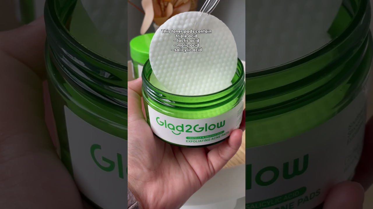 New Launch Glad2Glow Toner Pads For Acne! #shopee #glad2glow