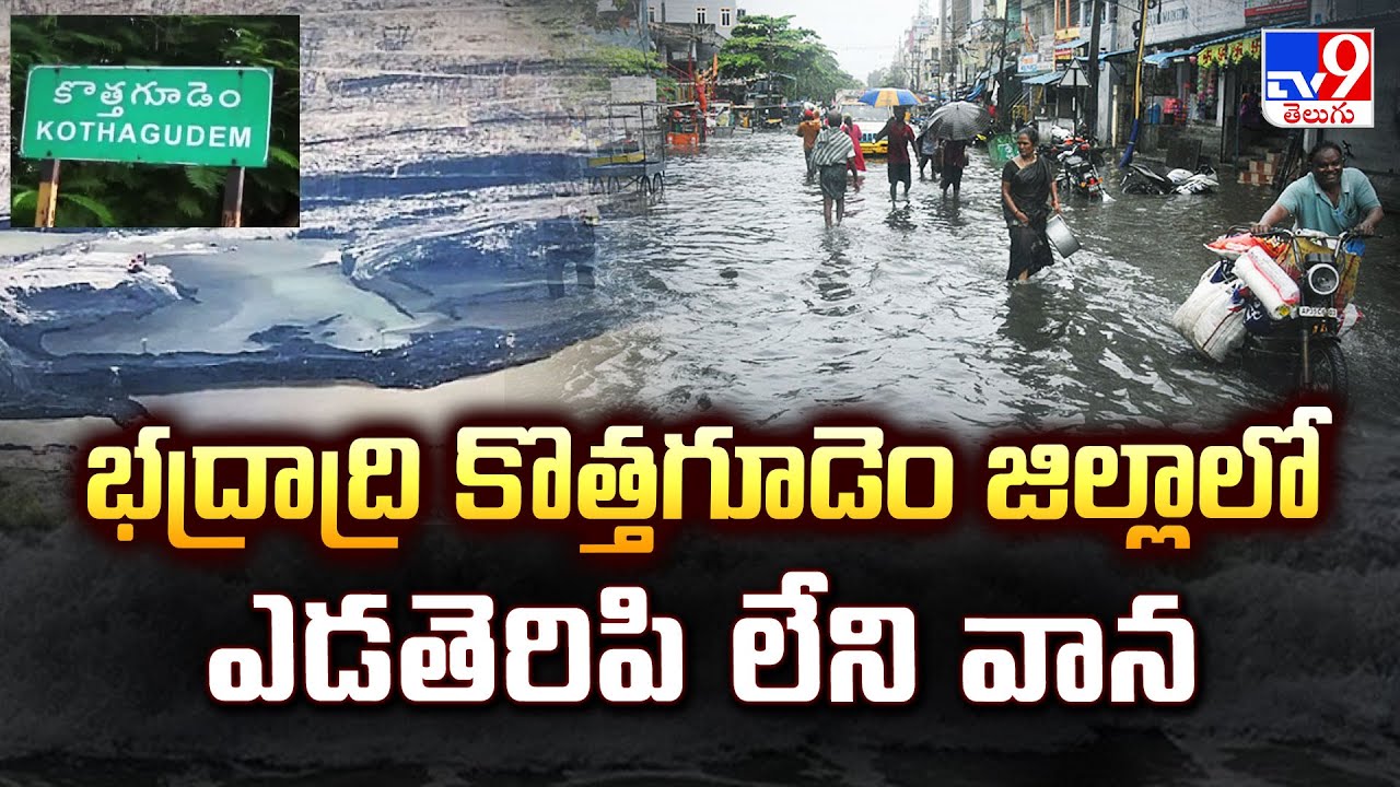 Heavy Rains in Bhadradri Kothagudem: Heavy rains in Bhadradri Kothagudem district - TV9