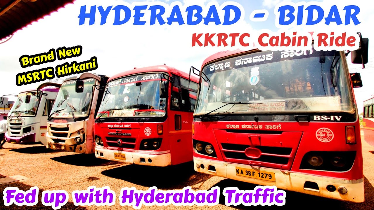 HYDERABAD - BIDAR KKRTC Cabin Ride| Fed up with Traffic😤#bus #hyderabad #volvo #rider #viral #shorts
