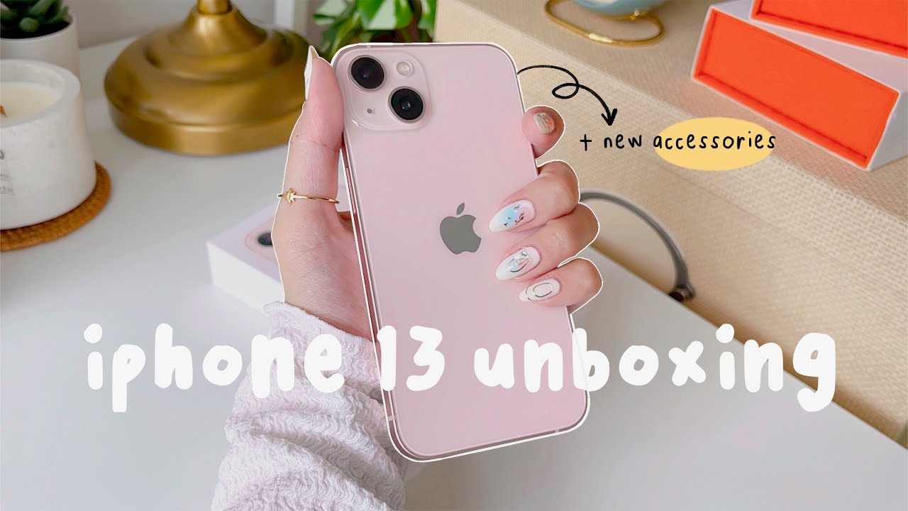 iphone 13 pink unboxing + cute accessories | camera test + iphone 12 pro max comparison | aesthetic✨