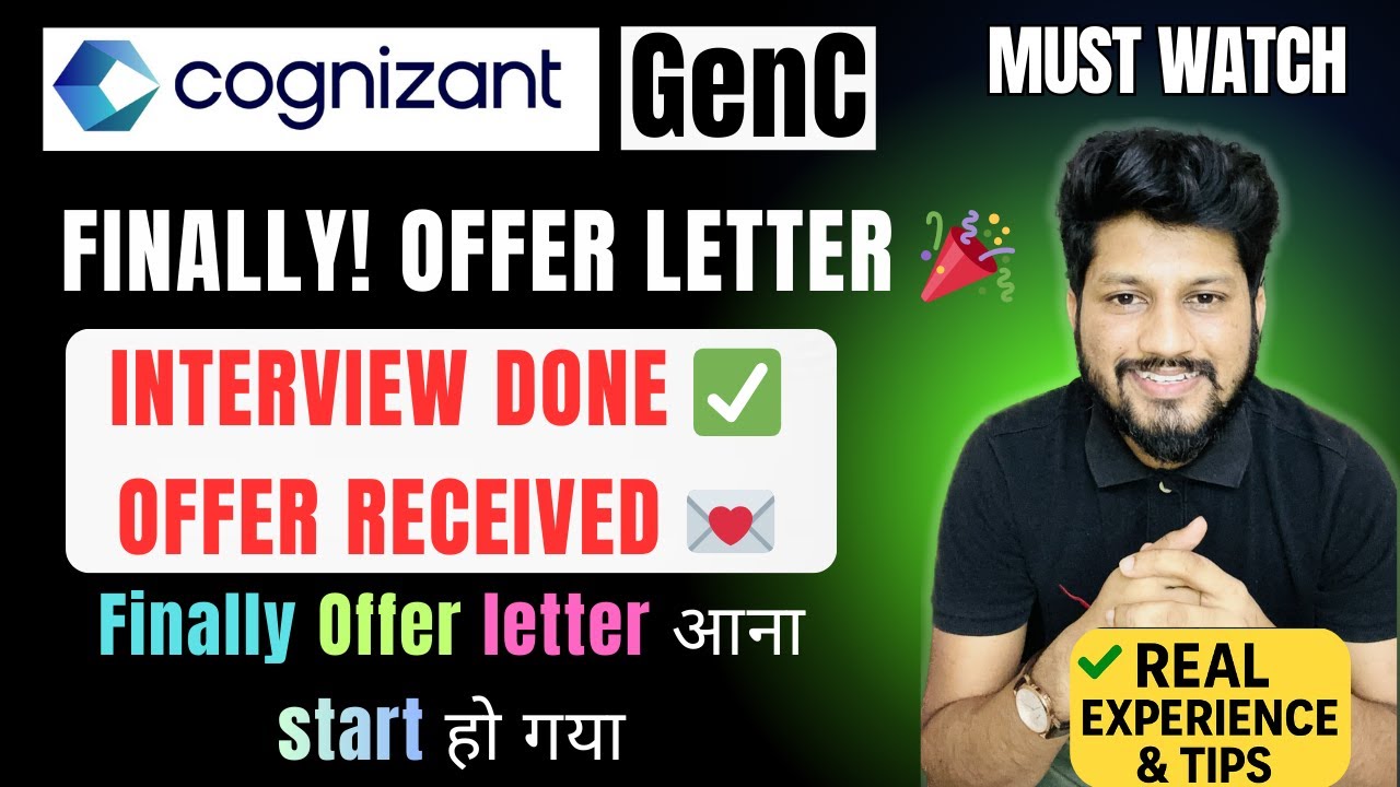 Finally Cognizant Offer Letter Received 🎉 | Interview to OL Timeline | Real Journey