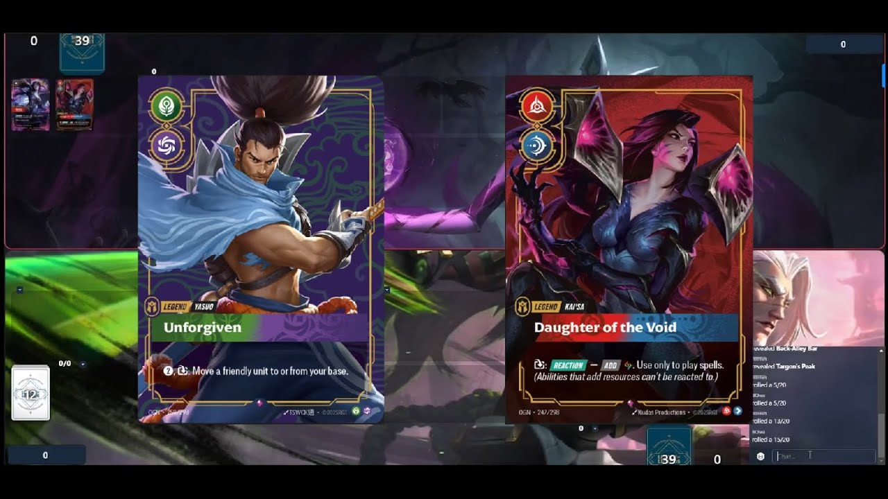 Riftbound Gameplay - Yasuo vs Kai'Sa