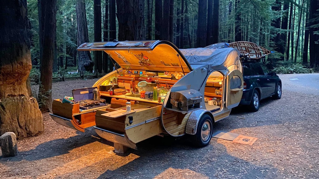 This Beautiful Looking Odyssey Teardrop Camper Sleeps A Family of 4
