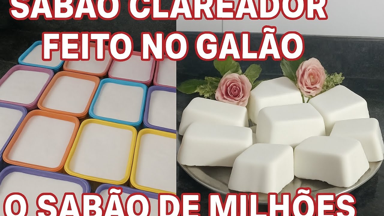 “Sabão Clareador Potente Feito no Galão | Receita Completa do Sabão de Milhões!”✨✨