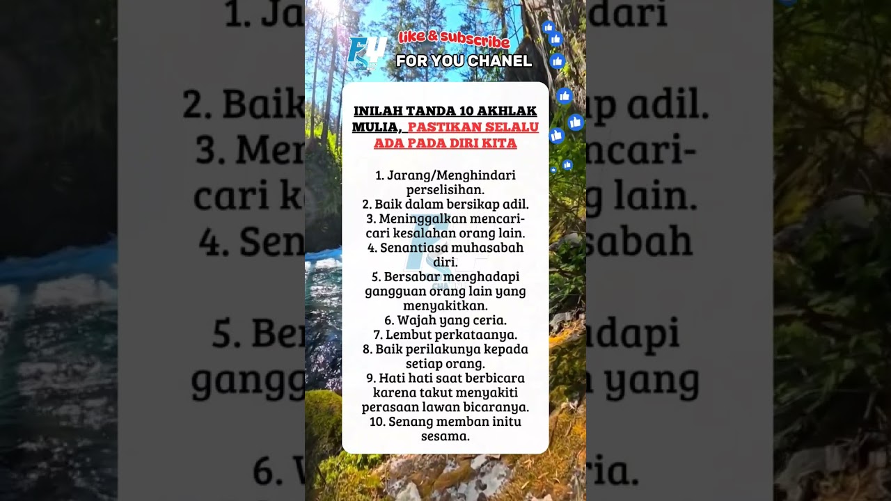 viral ‼️ Inilah Tanda Akhlak Mulia 