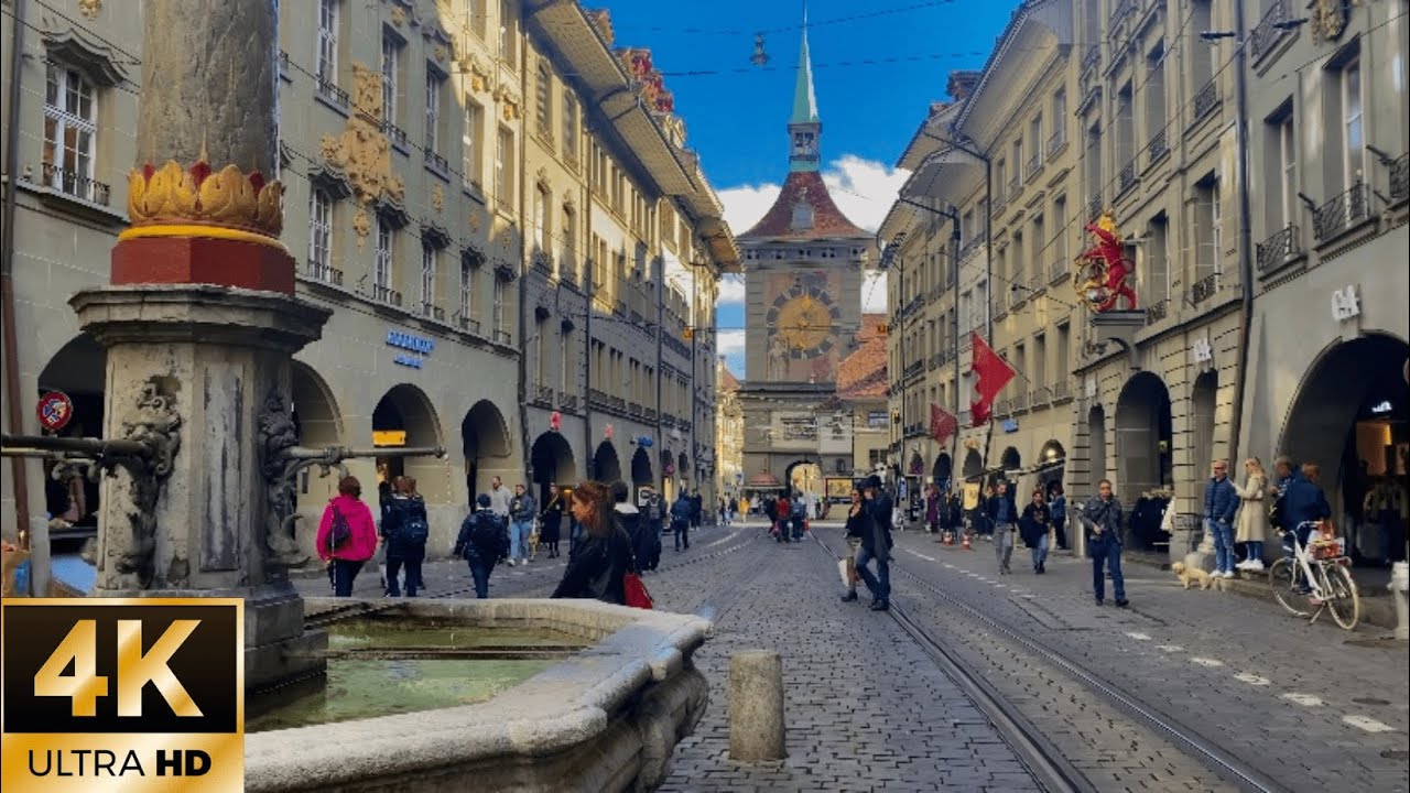 Walking in BERN Old Town⎜4K ASMR