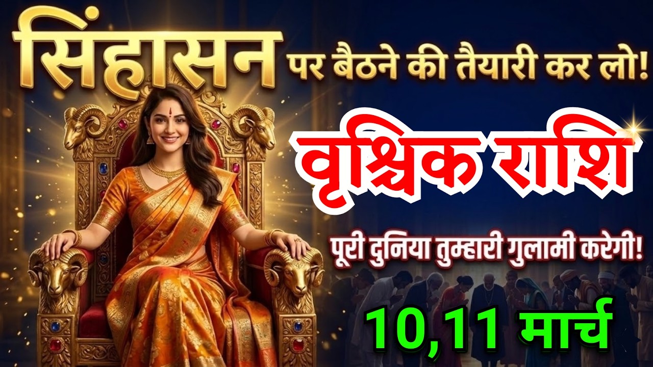 10, 11 मार्च, वृश्चिक राशि वालों सिंहासन पर बैठने की तैयारी कर लो, vrishchik Rashi, शुभ समाचार