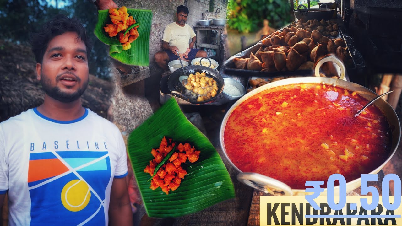 0.50 ପଇସା ରେ ଜଳଖିଆ କେନ୍ଦ୍ରାପଡ଼ାରେ |Special Aloo dum & ବୁଟ ବରା  |Street food |@Odia Bhari Badhia