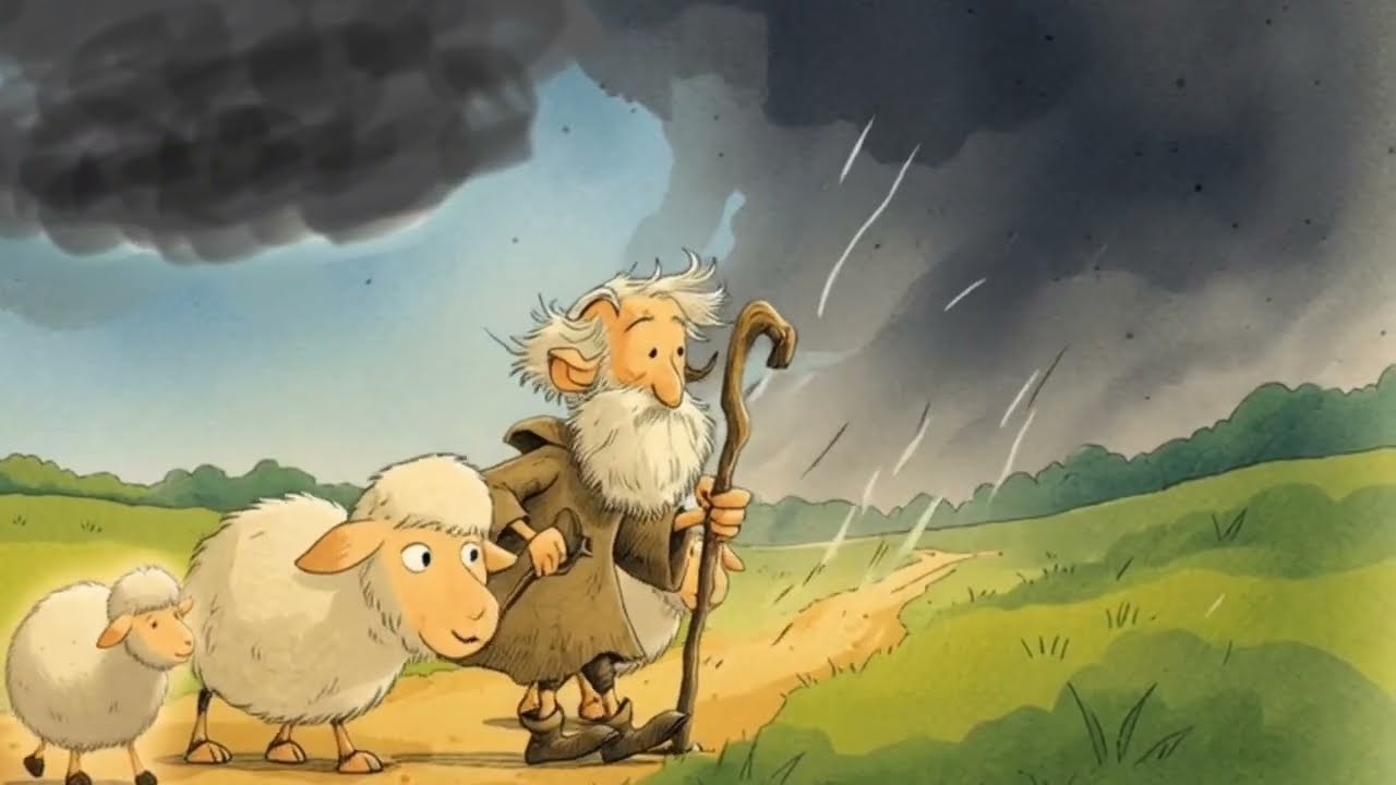The Shepherd Who Walked Too Slowly🐑🍁#animation#foryou#animatedcartoons#moralstories #sheep#shepherd 