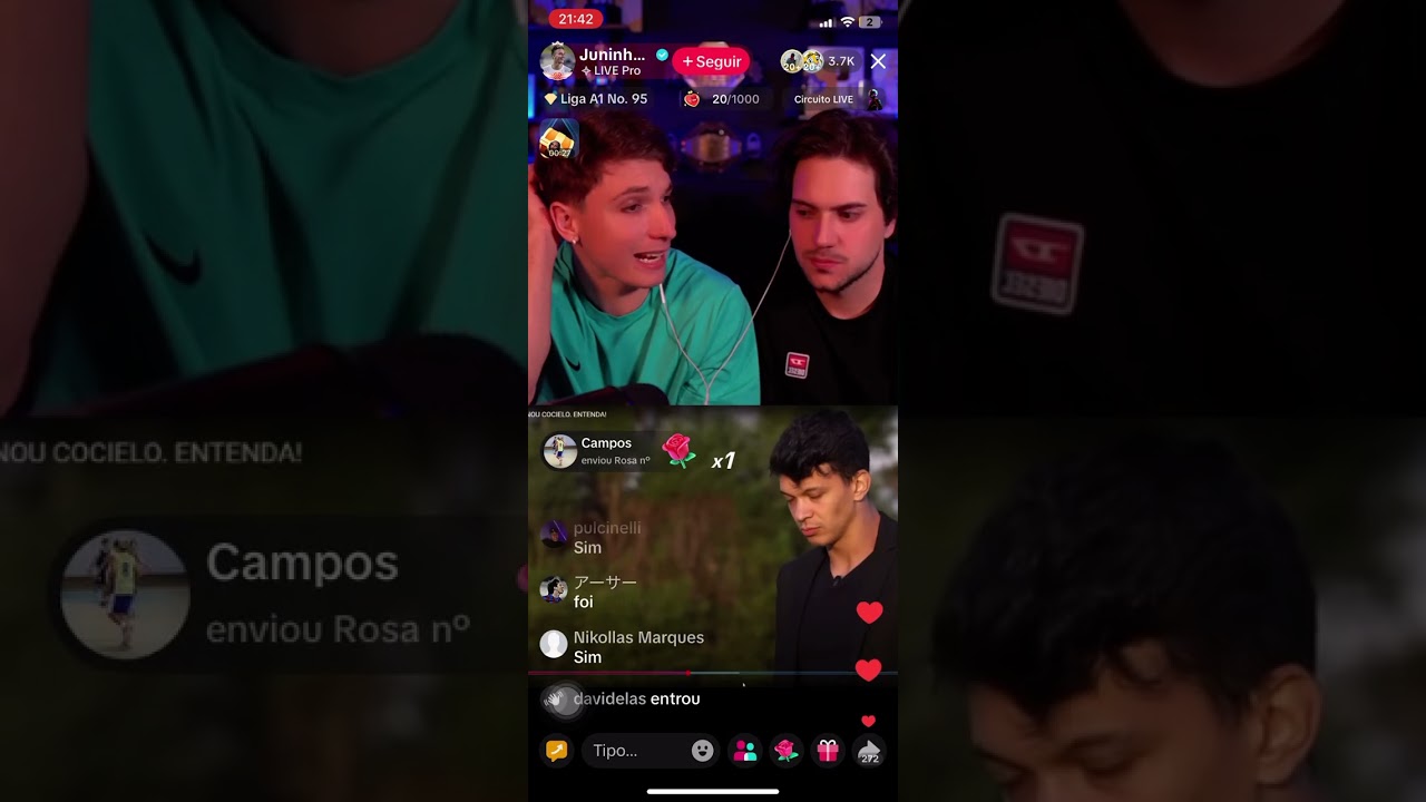 Juninho e Rossini reagindo a let&iacute;cia 