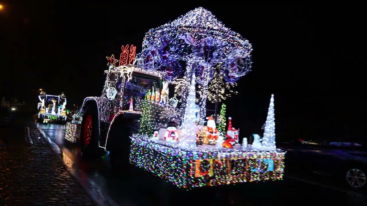 4th Illuminated Tractor Parade Merchtem 2024 | Rainy, but Magical!