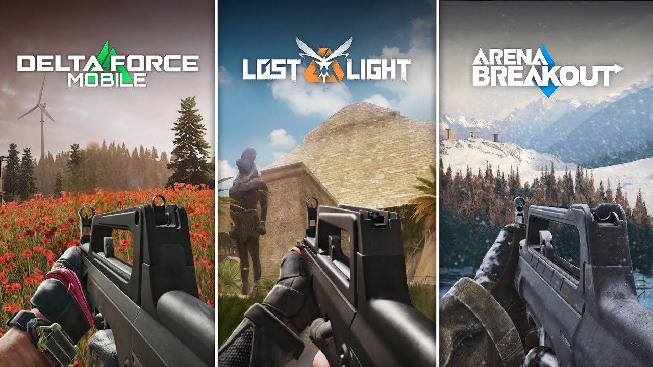 Delta Force Mobile vs Lost Light vs Arena Breakout | Graphics, Physics, Weapons, and Meds Comparison