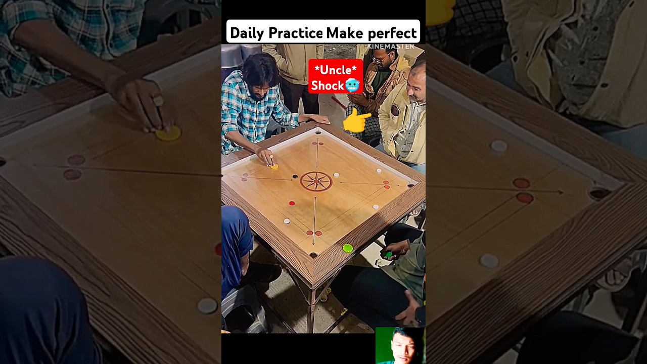 Uncle Shocked 🥶🔥 Perfect Shot💯 #carromboard #carrom #shorts #youtubeshorts #carromking #short