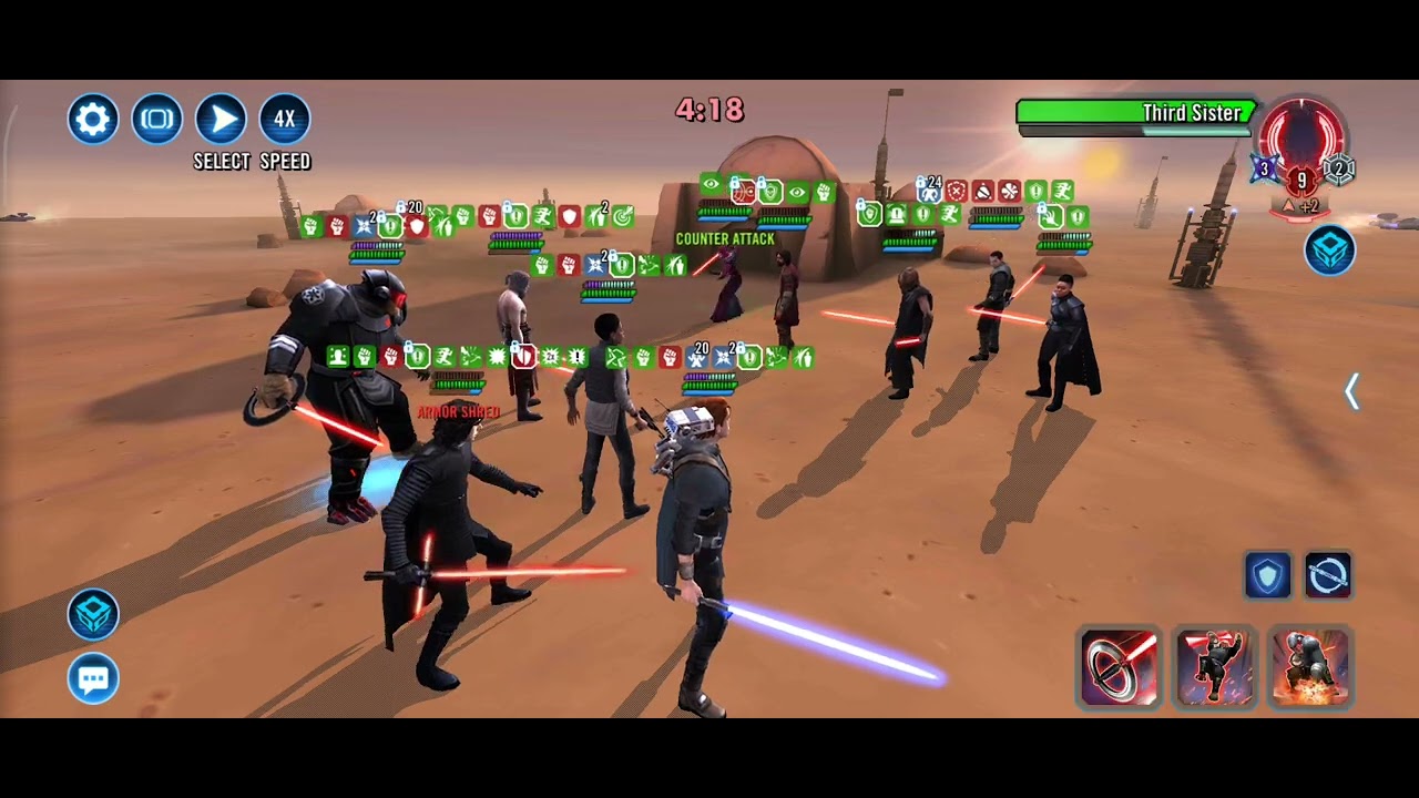 Swgoh - Cere Malicos vs The Stranger omicrons GAC 5v5 