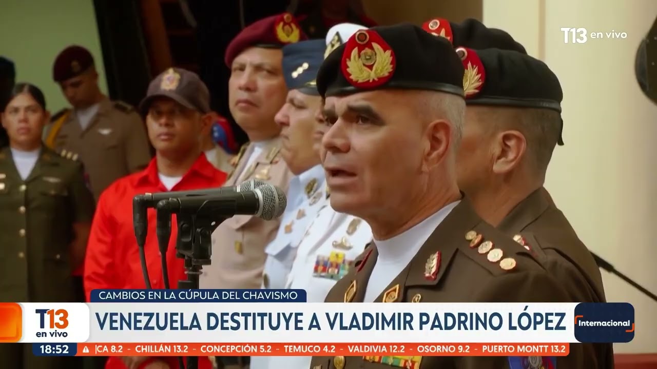 Venezuela destituye a Vladimir Padrino López