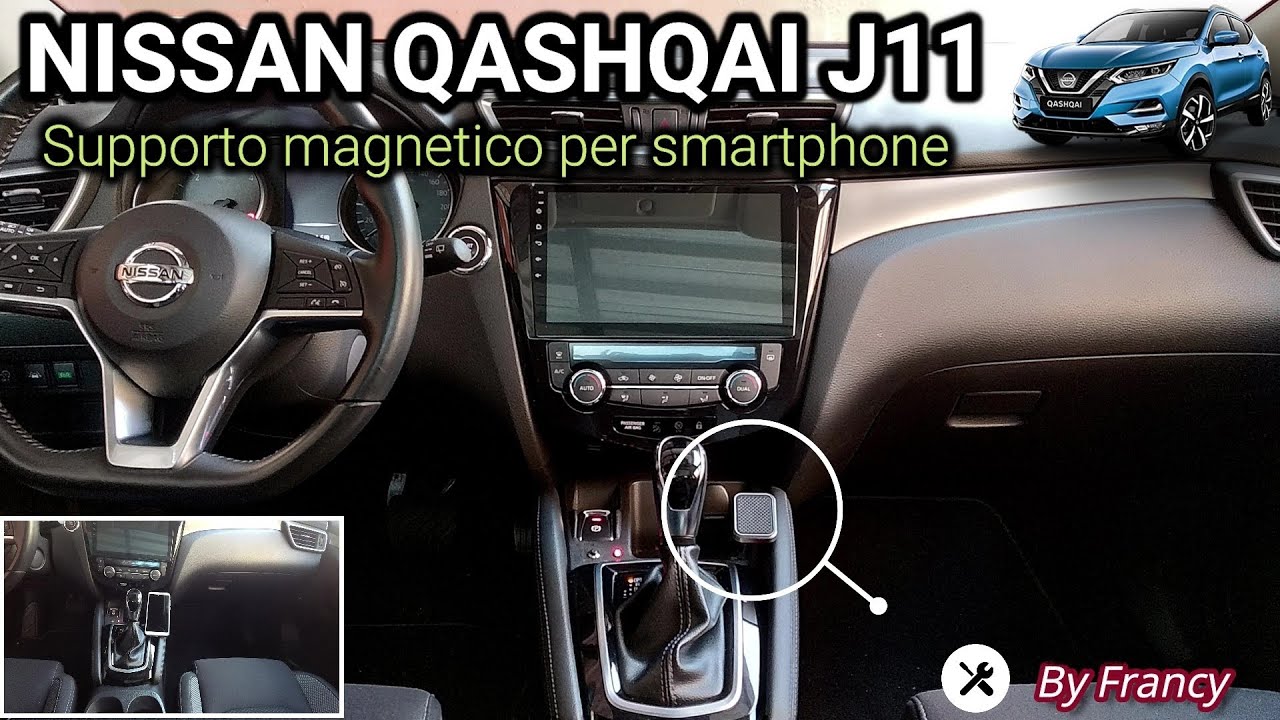 Nissan Qashqai J11 installazione supporto telefono magnetico 💪 (Tutorial)