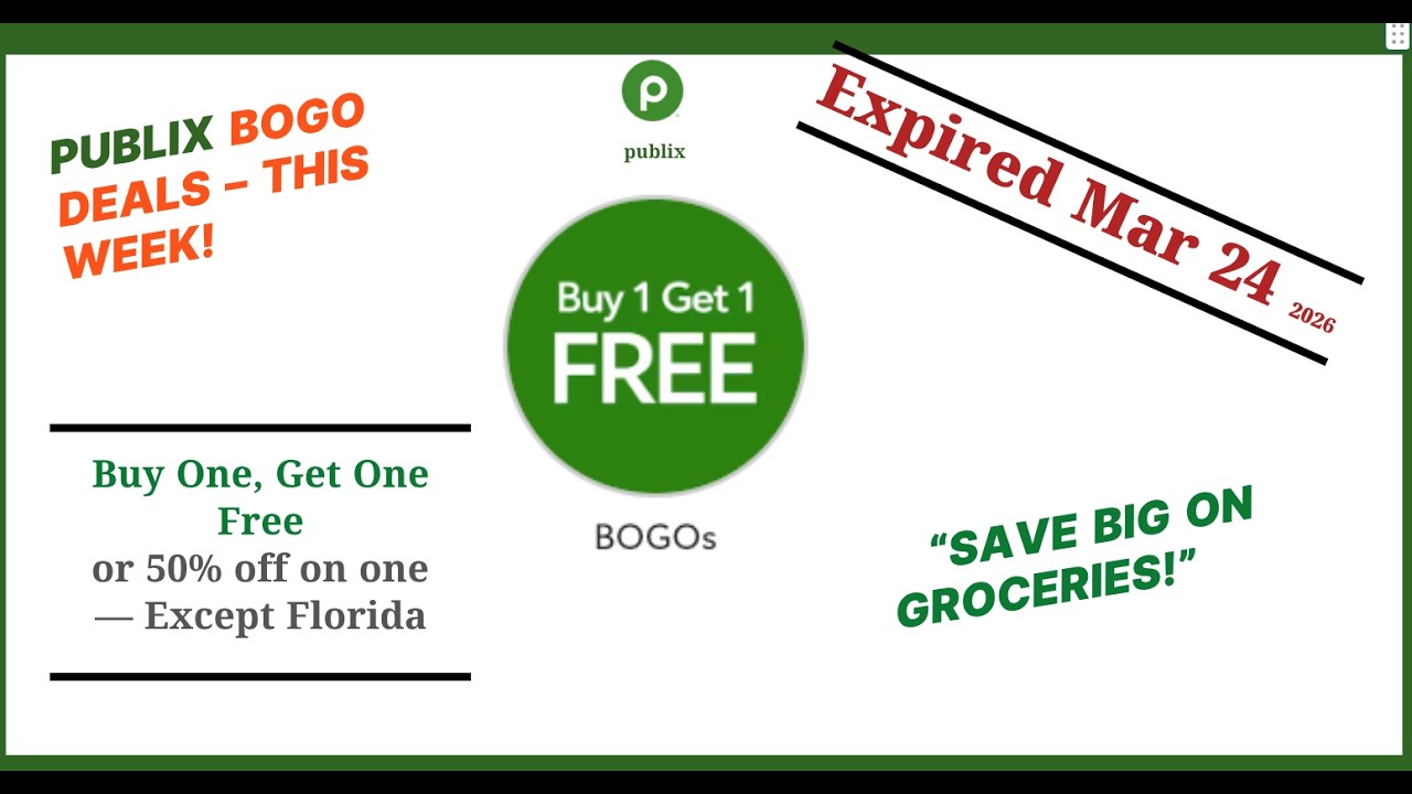 This Week’s BEST Publix BOGO Deals! Expire March 24 2026