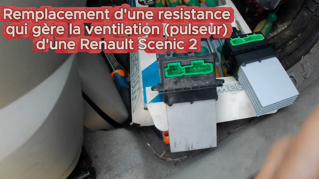 Réparation d'un ventilateur qui ne tournait plus (pulseur) sur une Renault Scenic 2 pour environ 10€